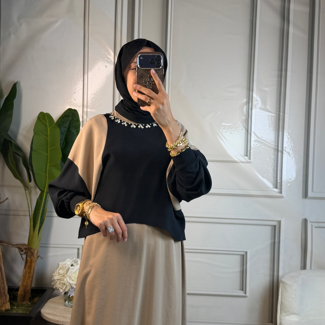 Ghisa Taş Detaylı Elbise 4408