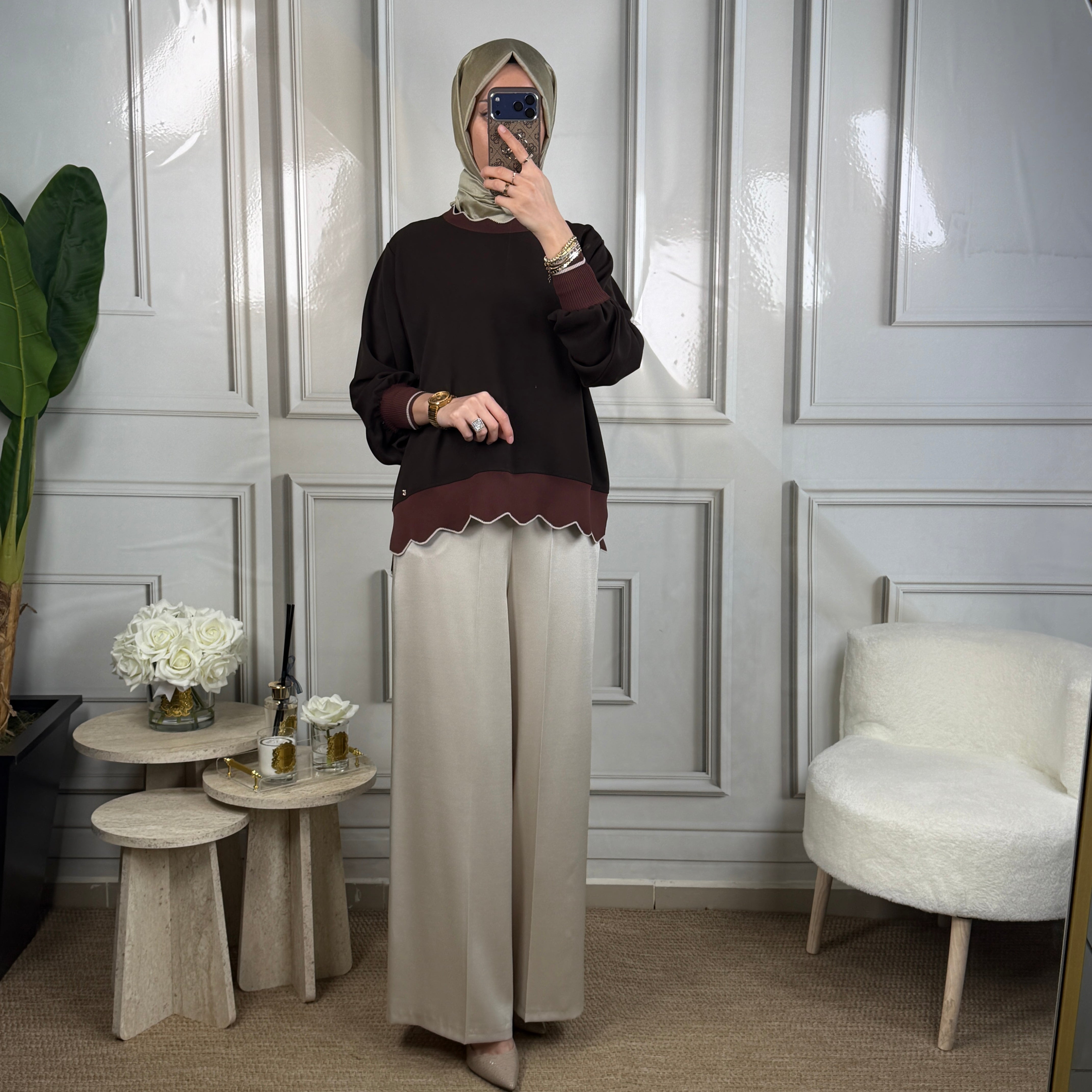 Ghisa Yaka Detaylı Tunik