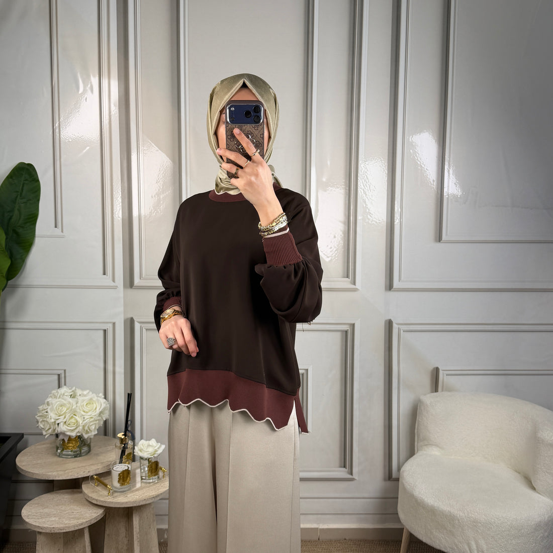 Ghisa Yaka Detaylı Tunik