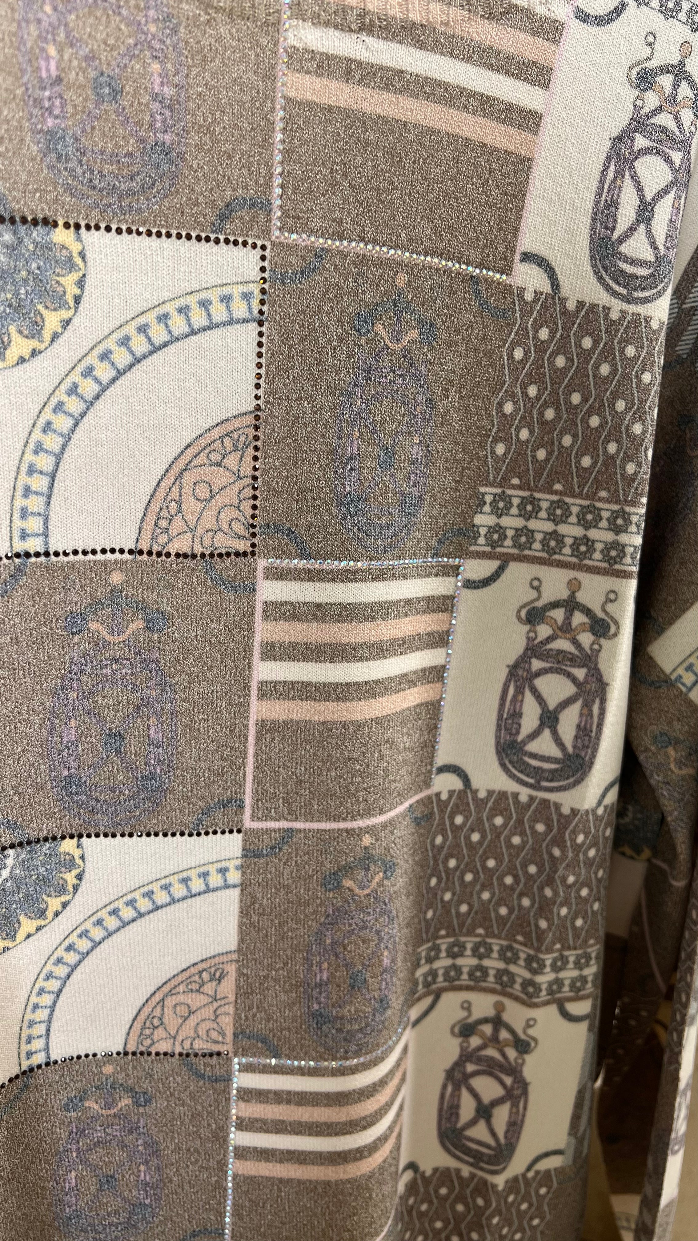 Ghisa Vizon Desenli Taşlı Tunik