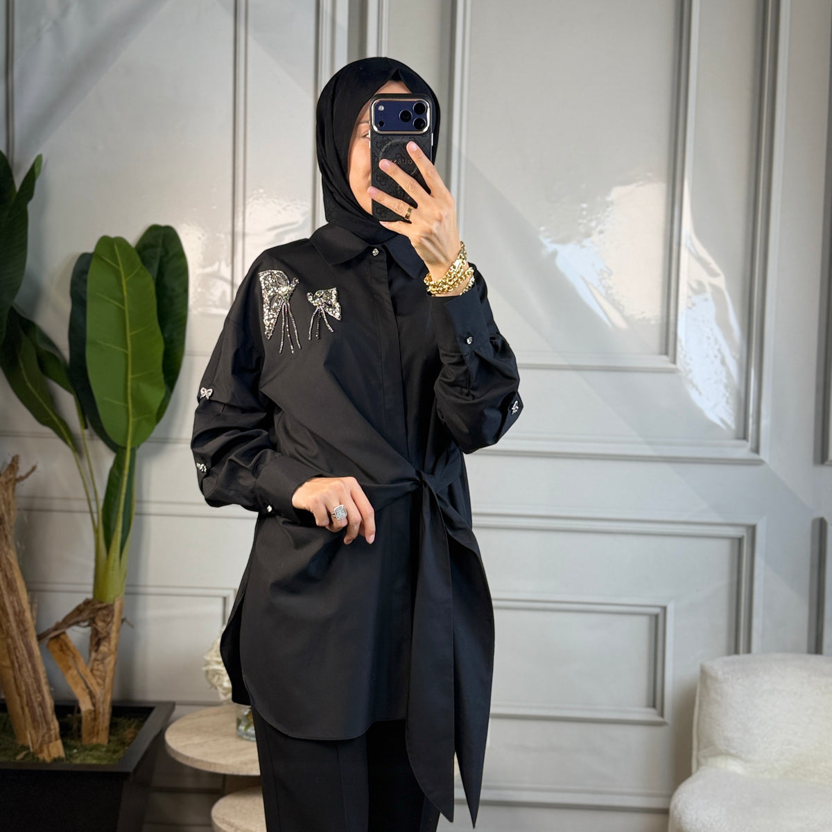 My312 Kelebek Detaylı Tunik (8902)