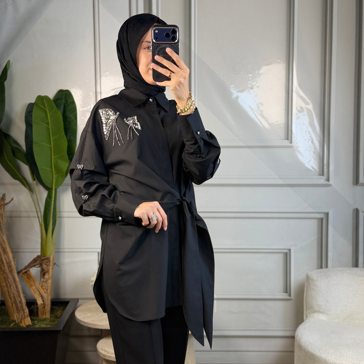 My312 Kelebek Detaylı Tunik (8902)