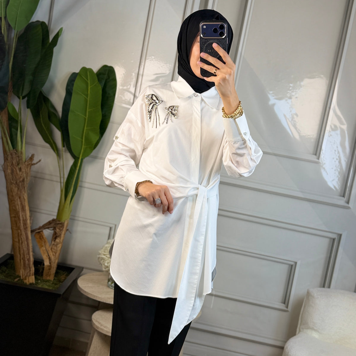 My312 Kelebek Detaylı Tunik (8902)
