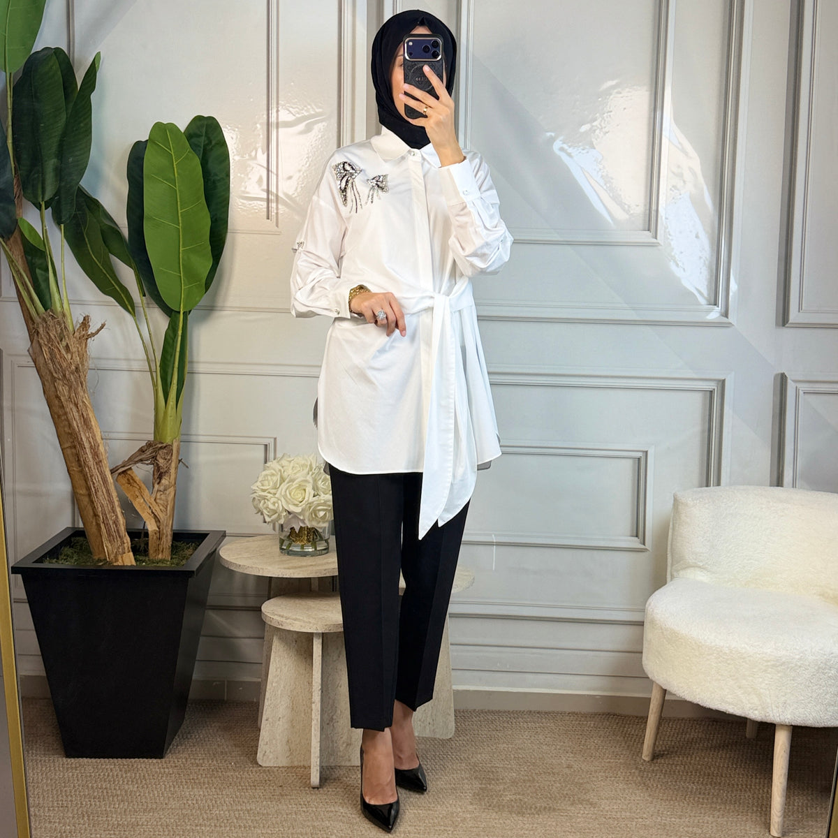 My312 Kelebek Detaylı Tunik (8902)