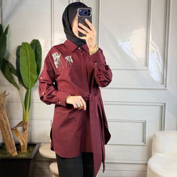 My312 Kelebek Detaylı Tunik (8902)