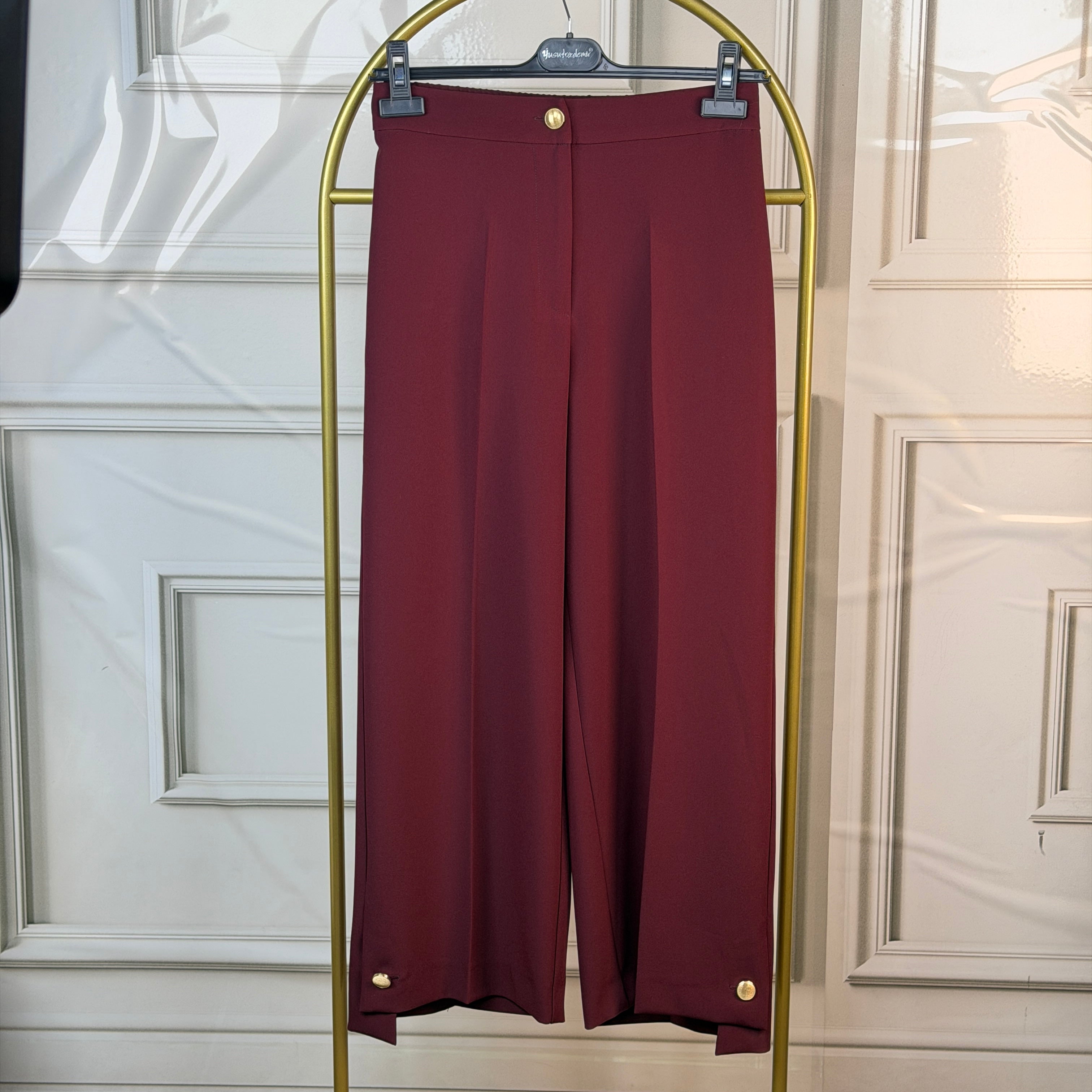 Paça Düğme Detaylı Pantolon
