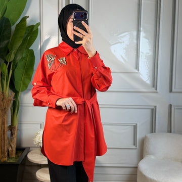 My312 Kelebek Detaylı Tunik (8902)