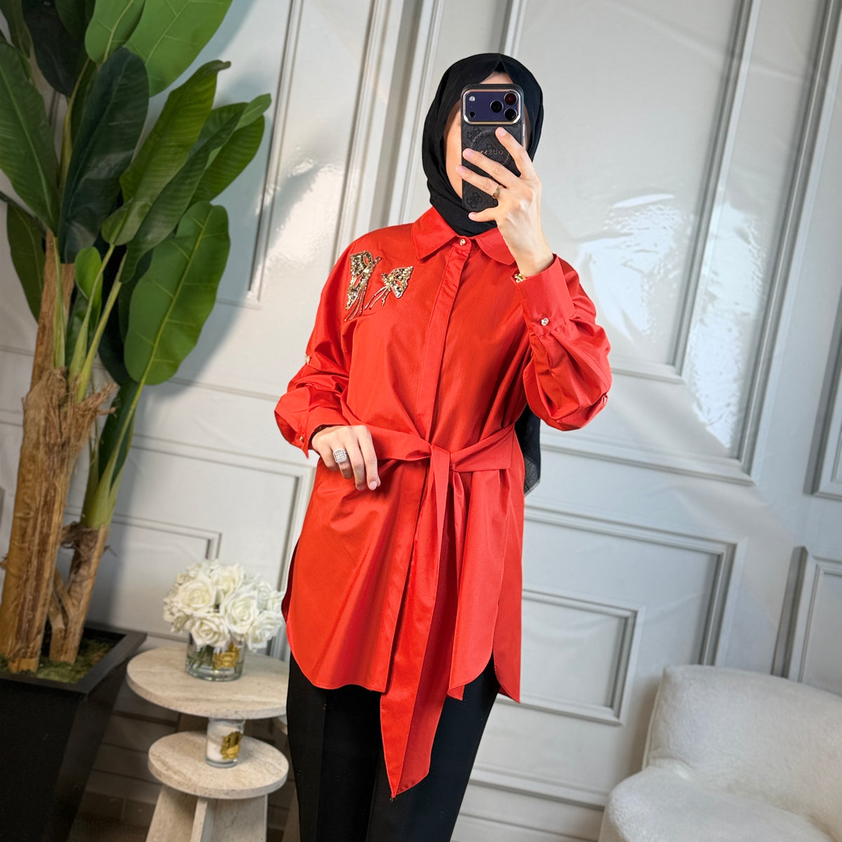 My312 Kelebek Detaylı Tunik (8902)