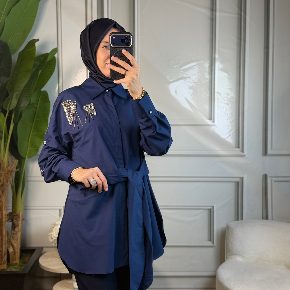 My312 Kelebek Detaylı Tunik (8902)