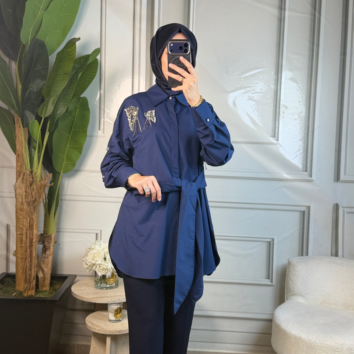 My312 Kelebek Detaylı Tunik (8902)