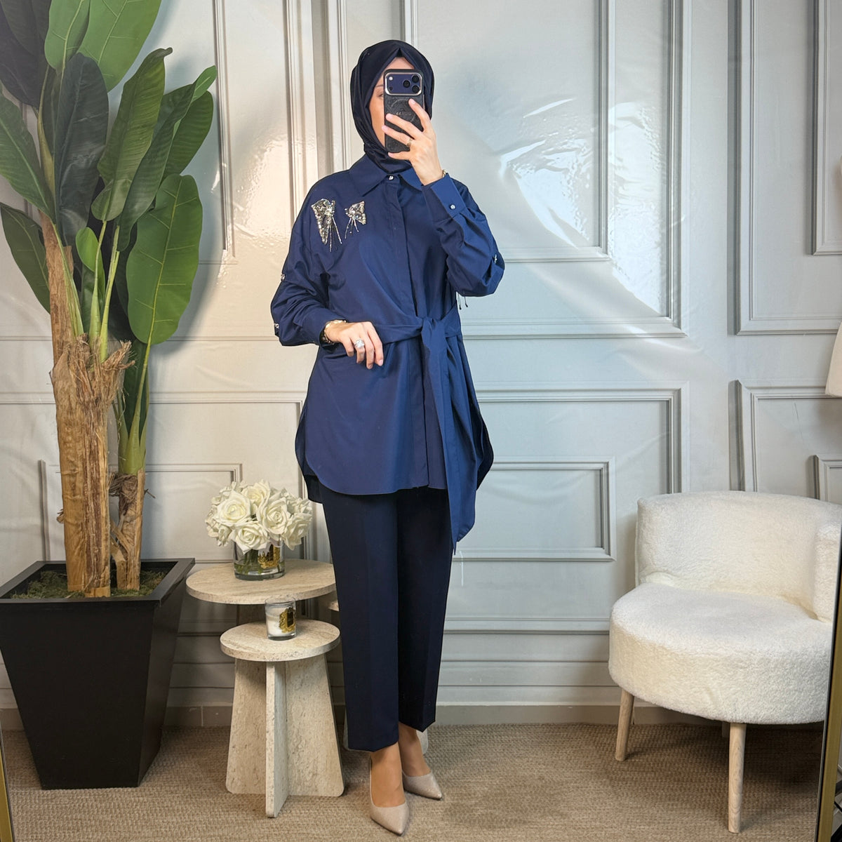 My312 Kelebek Detaylı Tunik (8902)