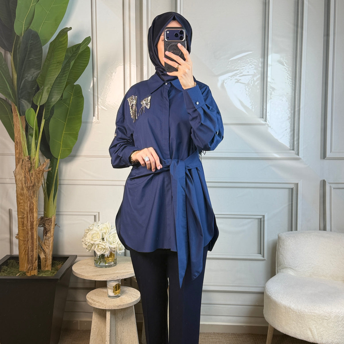 My312 Kelebek Detaylı Tunik (8902)