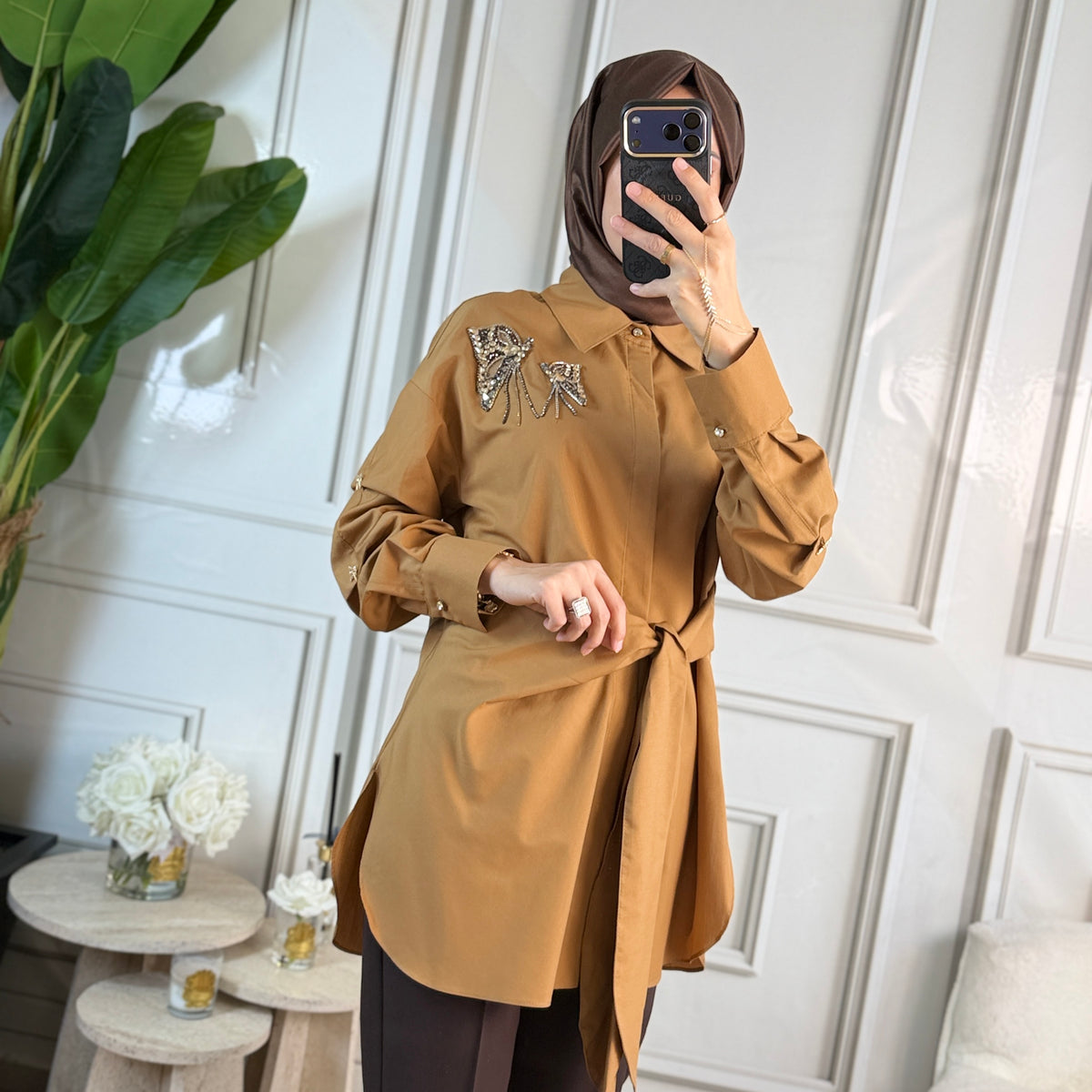 My312 Kelebek Detaylı Tunik (8902)