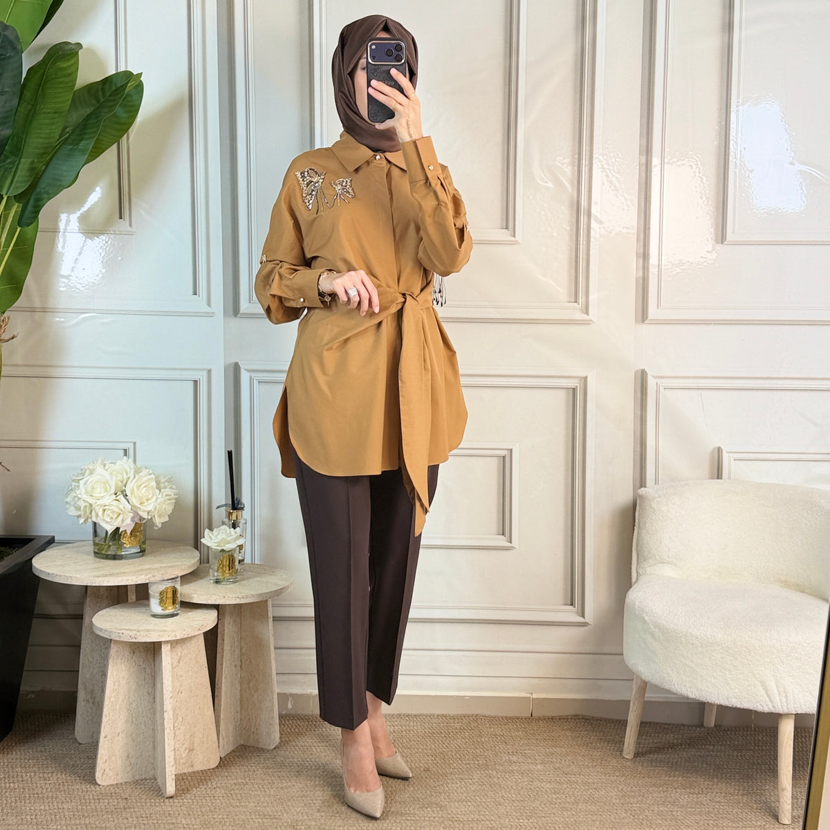 My312 Kelebek Detaylı Tunik (8902)