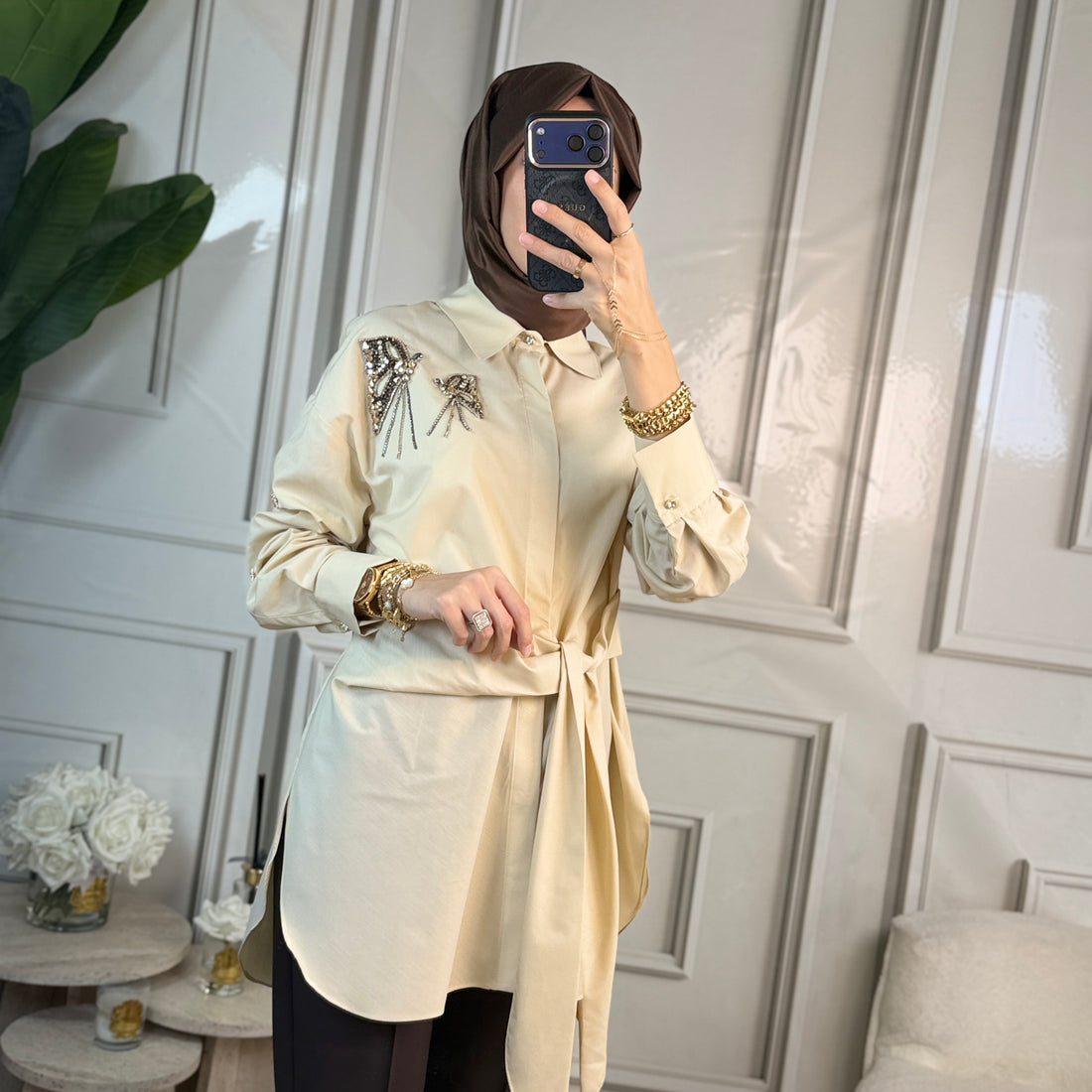 My312 Kelebek Detaylı Tunik (8902)