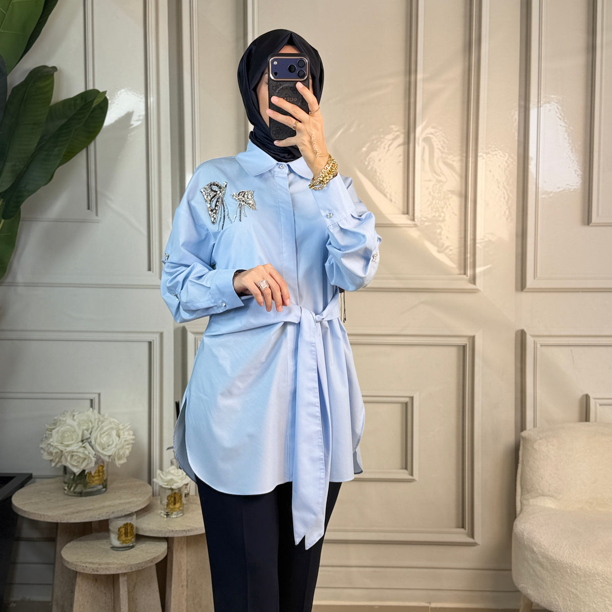 My312 Kelebek Detaylı Tunik (8902)