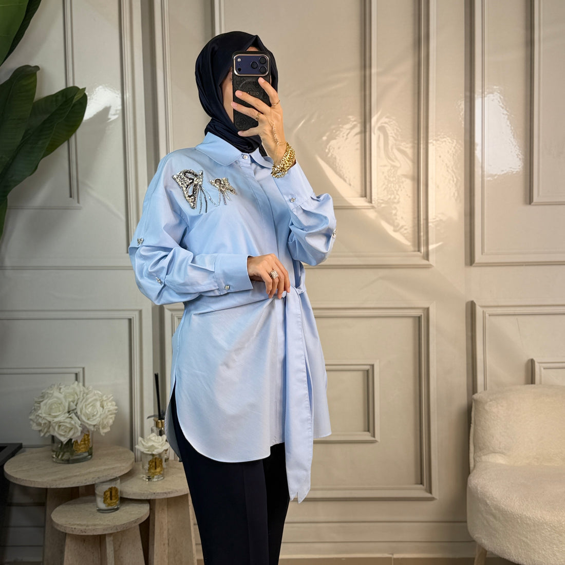 My312 Kelebek Detaylı Tunik (8902)