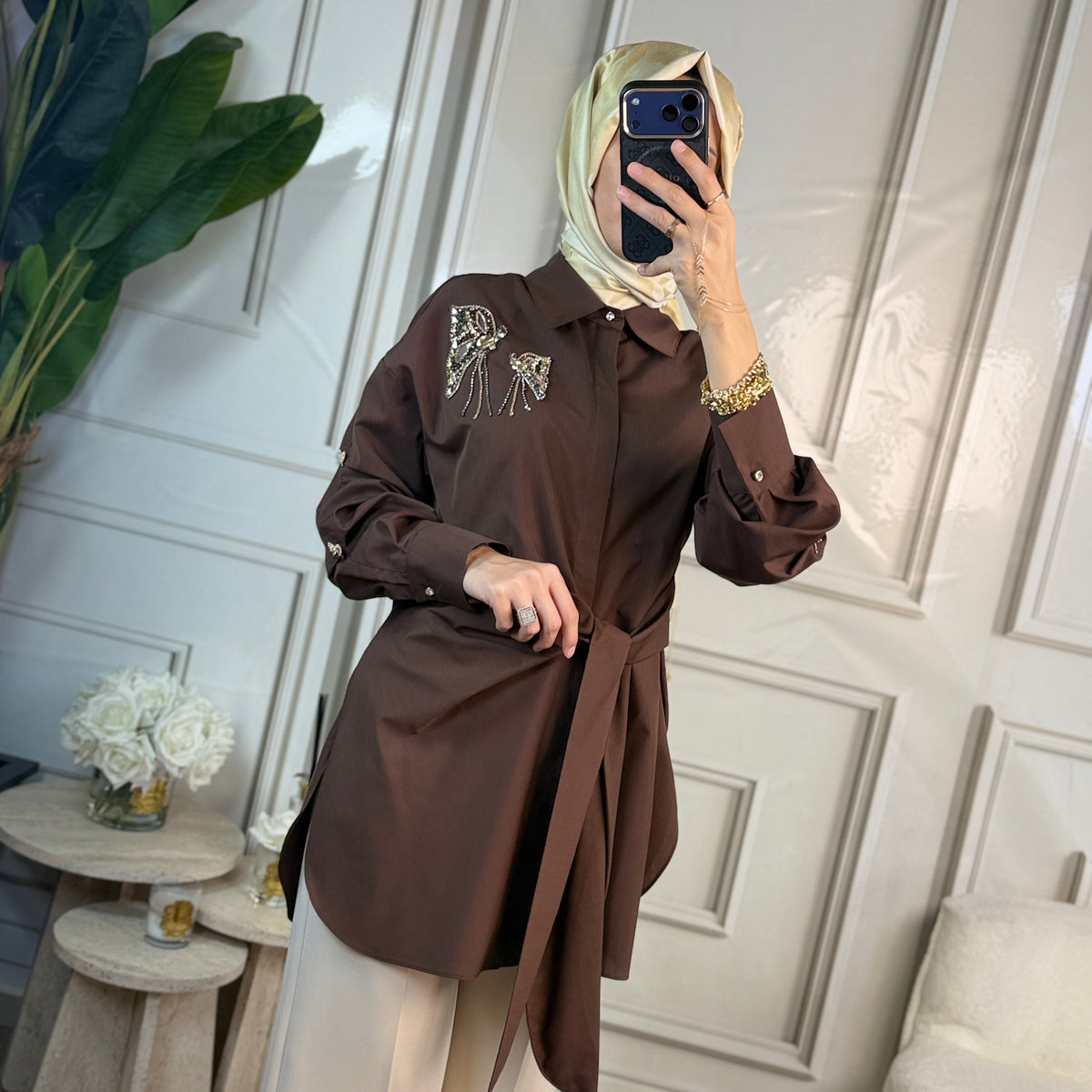 My312 Kelebek Detaylı Tunik (8902)