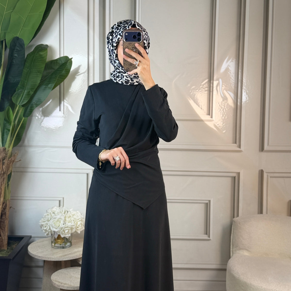 Clande Drape Detaylı Elbise (5040)