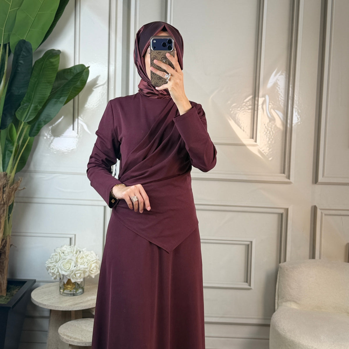 Clande Drape Detaylı Elbise (5040)