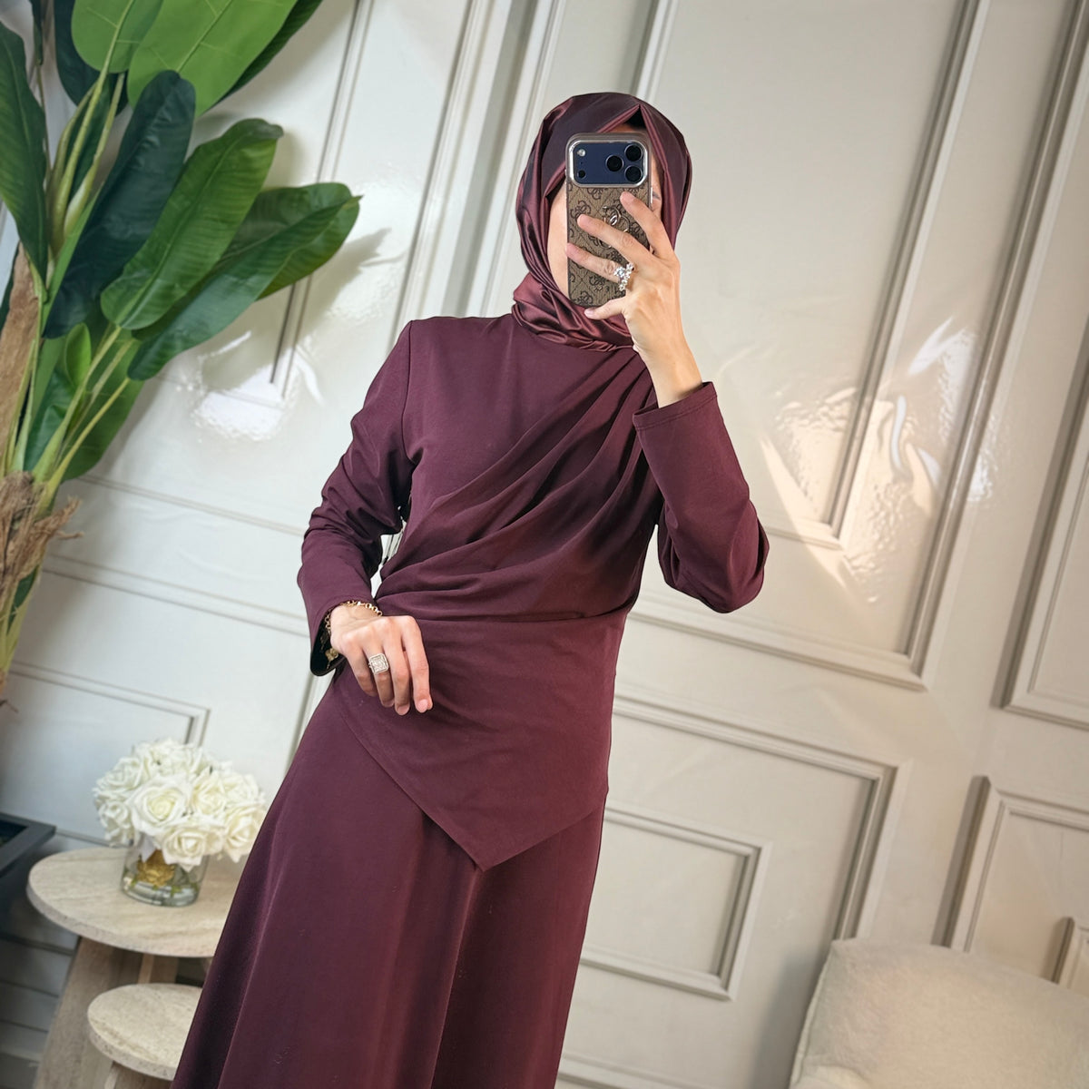 Clande Drape Detaylı Elbise (5040)