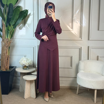 Clande Drape Detaylı Elbise (5040)