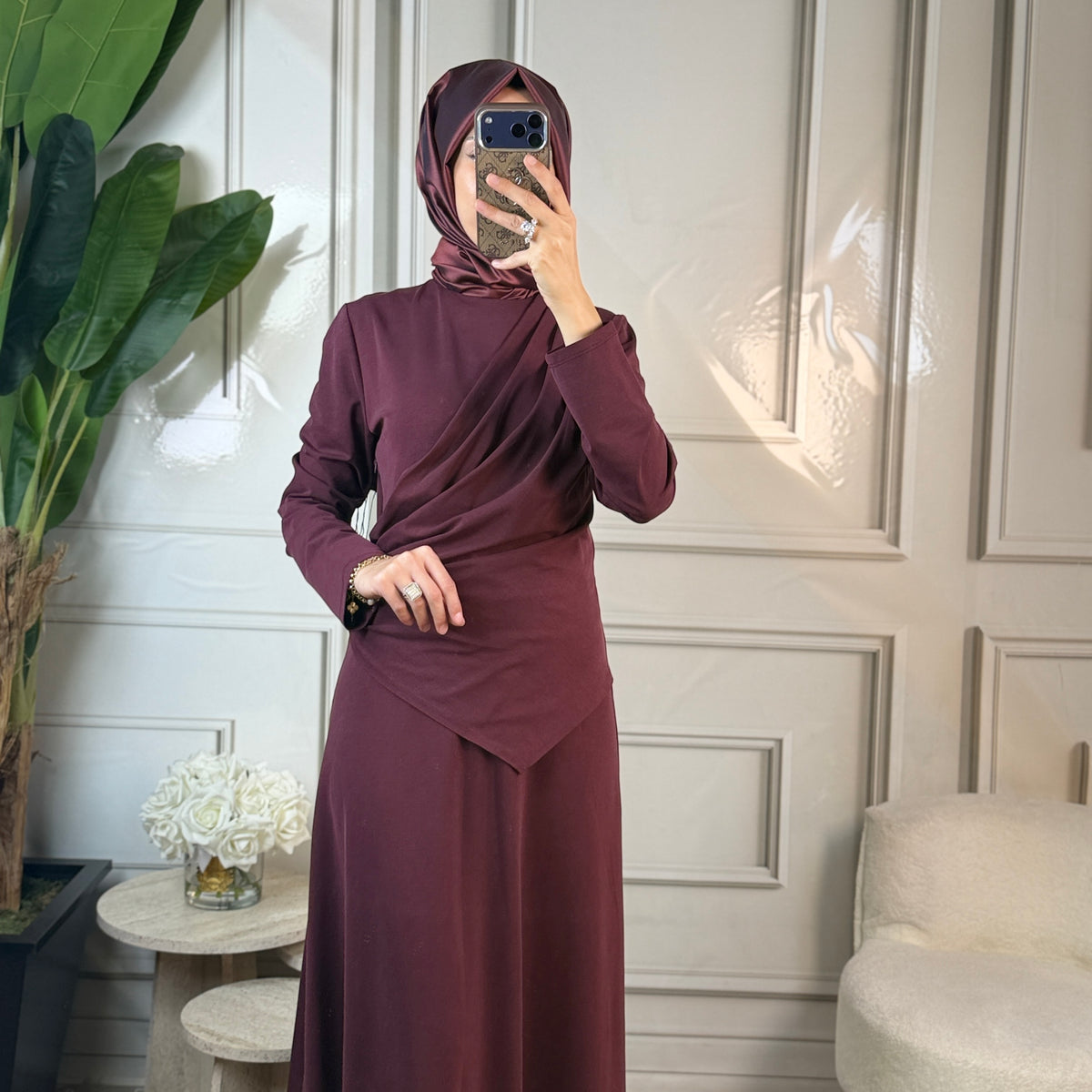 Clande Drape Detaylı Elbise (5040)