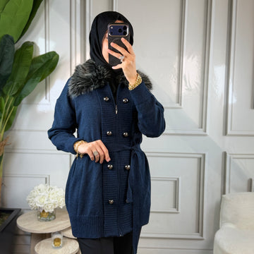 My312 Yakası Kürklü Tunik (6208)
