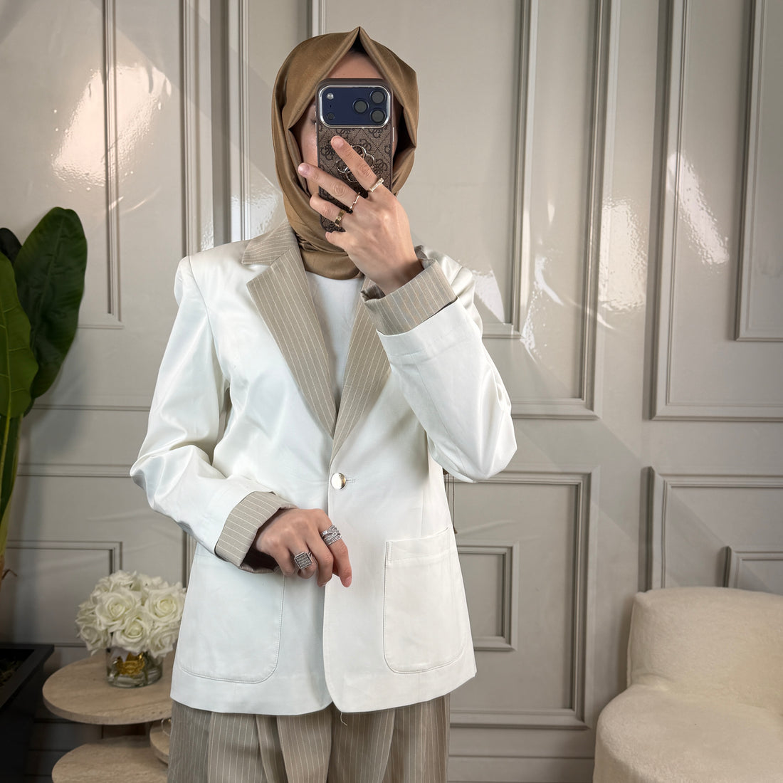 Maq Design Çizgi Ceket Pantolon