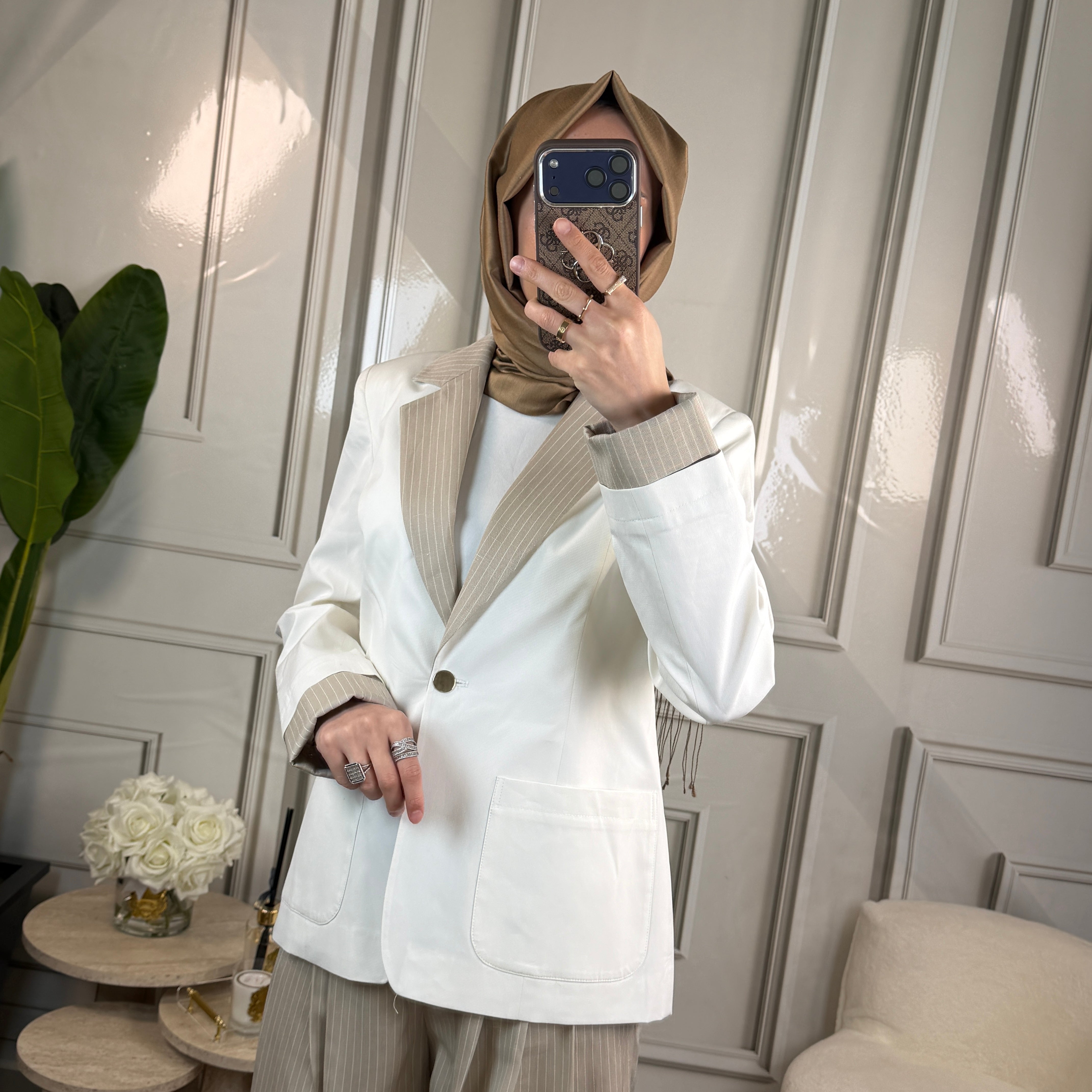 Maq Design Çizgi Ceket Pantolon